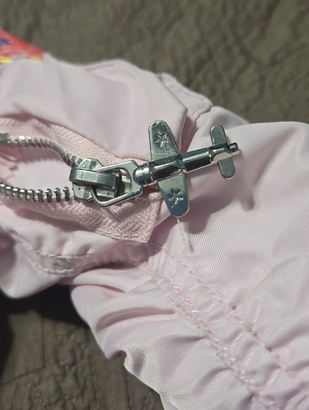 Pink Pilot Aviator Jacket Coat, Fly Girls We Served Too, toddler kids S 2T